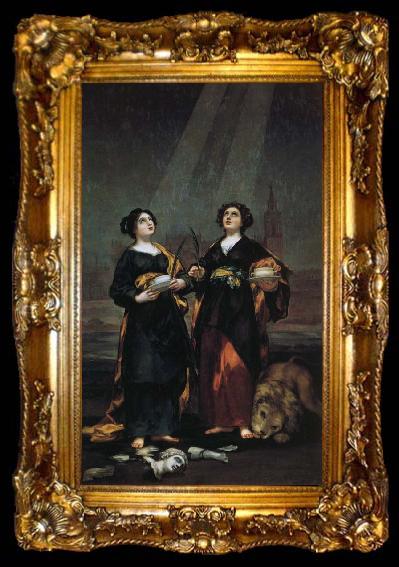 framed  Francisco Goya Saints Justa and Rufina, ta009-2